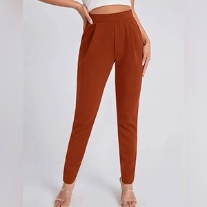 rust brown skinny work pants